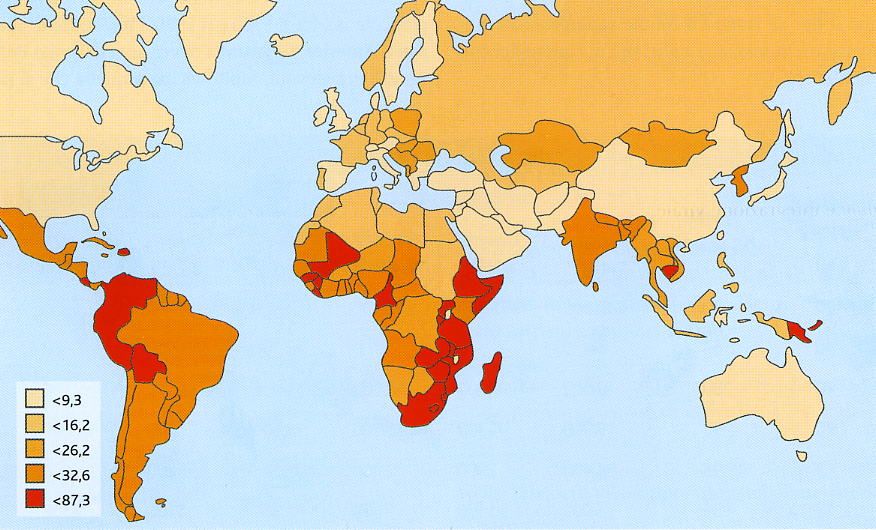 PHV - mappa delle aree endemiche